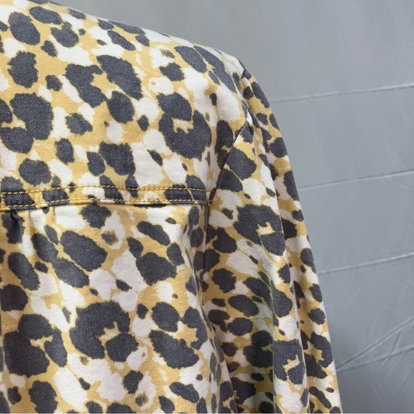 Cabi Providence Shirt Jacket #5854 Gray White Yellow‎ Print spring Woman’s large - Picture 10 of 15